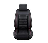 Car Seat Protectors Auto Set Car Seat Covers PU Leather Single Front Split Bench Protector Four Season Universal Most SUV Accessories Seat Covers(Black-Red1PC)