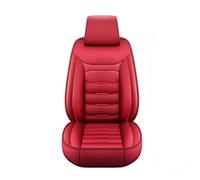 Car Seat Protectors Auto Set Car Seat Covers PU Leather Single Front Split Bench Protector Four Season Universal Most SUV Accessories Seat Covers(Red-1PC)