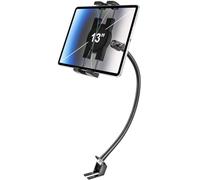 Car Seat Rail Tablet Holder for Truck, Gooseneck Heavy-Duty Front Passenger Seat Tablet Mount, 20inch Adjustable Metal Arm Compatible with 4-13" iPad Pro Air Mini, iPhone, Galaxy Tabs, Z Fold, Fire HD