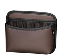 Car Seat Side Pocket Organizer Leather Car Side Pocket Organizer Universal Car Pockets Pouch Front Seat Console Cars Gap Filler Storage Box Cell Phone Holder for Cars Door Keys Coins (Brown)