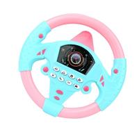 Car Seat Steering Wheel, Steering Wheel Toy, Fake Steering Wheel With Suction Cup, Interactive Pretend Driving Toys Driving Game, Simulated Driving Steering Wheel Toy With Light And Music