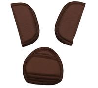Car Seat Strap Covers & Crotch pad 3 Piece Baby Stroller Dark Brown