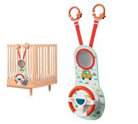 Car Seat Toys 360° Rotation Steering Wheel with Music and Light | Sensory Development Toy for Boys Girls Preschoolers Home Nursery Apartment Bedroom Playroom Daycare Birthday Holiday