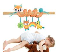 Car Seat Toys, Colorful Sensory Plush, Rattles with Built-in Bell for Engagement, Play with Compact Design, Stimulate Sound Sight System, Best Tool for Bassinet Nursery Bedroom