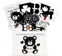 Car Seat Toys for Babies 0-6 Months,Hanging Rattle Toys for Crib Mobile, Baby Spiral Hanging Stroller Black and White High Contrast Toys for Newborn 0 3 6 9 12 Months