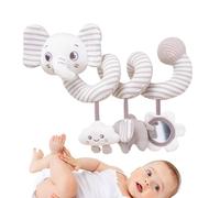Car Seat Toys for Babies - Spiral Plush Toys - Animal Stroller Accessories Learning Activities for Girls Cot Crib Long Road Trips Outdoor Vacation Park Travel