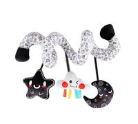 Car Seat Toys, High Contrast Soft Toy with Rattle for Cradle - Interactive Activities Stimulates Senses for Entertainment and Visual Development