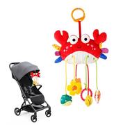Car Seat Toys - Toddler Plush Squeaky Rattle Buddy - Clip on Sensory Exploration Mobile Toy | for Baby Shower Girl Boys Toddler Aged 0-12 Months Shower Stroller Car Crib Bassinet