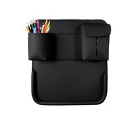 Car Seat Tray, Foldable PU Leather Car Organiser Multifunctional Seat Back Organiser for Smartphone Keys Car Truck SUV Van Travel Long Car Trips Family Trips Snacks On the Go