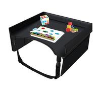 Car Seat Tray, Kids Lap Desk Travel Tray, Multifunctional Lap Desk Organizer, Carseat Table with Pockets and Adjustable Straps, Portable Foldable Car Seat Table, for Kids, Boys, Girls