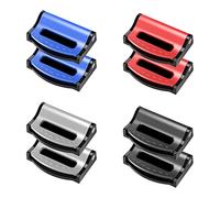 Car Seatbelt Adjuster Car Seat Belt Clip Universal Adjustable Locking Buckles Seat Belt Clips 4 Colors Interior Accessories Car Safety, Pack of 2 Pieces, 5.5x4x1.5cm (Black)
