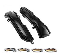 Car Sequential Turn Signal Light Dynamic LED Side Mirror Marker Lamp Indicator Strip Assembly Pair Replacement For Infiniti Q30 Q50 Q50S Q60 Q70, Set of 2, Smoked Lens