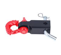 Car Shackle Hitch Receiver, Fydun 2in Universal Aluminium Alloy Shackle Hitch Receiver Steel Vehicle Recovery Towing Accessories for Cars Trucks Jeeps(Red)