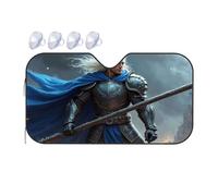 Car Shade A Warrior In Armor Holds A Staff, Standing Resolutely Car Windshield Sunshade Umbrella Windshield Sun Shade Sun Cover For Car Wi(70x130cm)