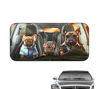 Car Shade Front Windshield | Dog Pattern Car Sunvisor Protector,Heat-Insulating Sunvisor Protective Film Suction Cup Sunscreen for Men Women Daily Travel RV Trucks Parking