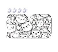 Car Shade Kitty Cat Invasion: A Furry Frenzy Car Windshield Sunshade Sun Shade For Car Windshield Blackout Shade(70x130cm)