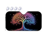 Car Shade Rainbow Tree Of Life: A Symbol Of Unity And Diversity Car Windshield Sunshade Sun Shade For Car Windshield Blackout Shade(70x130cm)