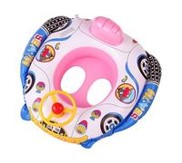 Car Shape Baby Swimming Float, Pool Inflatable Float with Steering Wheel & Anti-Slip Handles, Unquie Shape Baby Float for Children Ages 2-6, Funny Water Toy for Babies Kids Summer Pool (A)