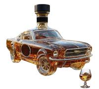 Car Shape Whiskey Decanter, 300ML Novel Glass Decanter, Leak-Proof Liquor Dispensing Container, Car-Themed Bar Accessory for Automotive Enthusiasts Type-B