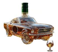 Car Shape Whiskey Decanter, 300ML Novel Glass Decanter, Leak-Proof Liquor Dispensing Container, Car-Themed Bar Accessory for Automotive Enthusiasts Type-D