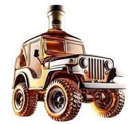 Car Shape Whiskey Decanter, Vintage Glass Liquor Bottle, 500ml Funny Truck Whiskey Bottle for Dad, Husband, Home Office Bar Decoration