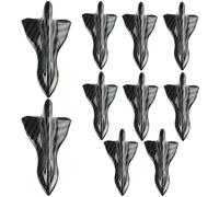 Car Shark Fin 10Pcs Self-adhesive Carbon Fiber Car Spoiler Decorative Universal ABS Roof Diffuser to Reduce Wind Resistance for Exterior Decorations