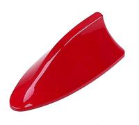 Car Shark Fin Antenna Cover, Universal Car Antennas with Adhesive Tape, No Drilling Required, Car Roof Radio AM/FM Signal Aerial, Cool Auto Decoration, Suitable for Most Auto Cars SUV Truck Van (Red)
