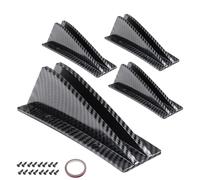 Car Shark Fin Diffuser - ABS, Spoiler Kit | 4 Piece Rear Bumper Lab with Triangle Aerodynamic Shape, Modified Rear Adjustment Fins p