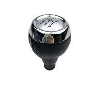 Car Shift Knob 5 6 for Speed Car Leather Gear Shift Knob MT Lever Shifter Knob Head for Mini for Cooper R55 R56 R57 R58 R59 R60 R61 F54 F55 F56 F57(12345R Silver)