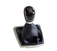 Car Shift Knob 5/6 for Speed Manual Gear Shift Knob Lever Compatible with for Focus 2 MK2 FL C-MAX 2006-2011 for MK3 for MK4 MK7 Compatible with for Galaxy Gear Stick Knob Cover(Black,6 Speed)