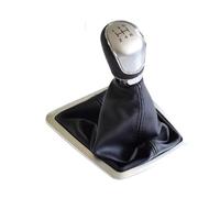 Car Shift Knob 5/6 for Speed Manual Gear Shift Knob Lever Compatible with for Focus 2 MK2 FL C-MAX 2006-2011 for MK3 for MK4 MK7 Compatible with for Galaxy Gear Stick Knob Cover(Silver,5 Speed)