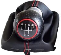 Car Shift Knob Car Shift Knob for A3 S3 2001 2002 2003 Car Manual 5 6Speed Gear Shift Knob Gear Lever Stick Head Grip Gaiter Boot Cover(Red 5 Speed)