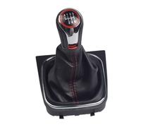 Car Shift Knob Cover For VW For Golf 6 5 A5 MK5 For GTI For GTD R32 04-08 For Scirocco 09-14 Shifter Knob Lever Gaiter Boot Cover Collar Car Gear Knob Shifter(Chrome-6Speed-boot)