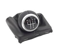 Car Shift Knob, For A4 S4 B8 8K A5 8T Q5 8R 2007-2015 5/6 Speed Manual Gear Shift Knob Lever Stick Arm Pen Gaiter Boot Cover Case(Silver R12345 Cover)