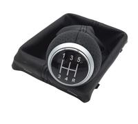 Car Shift Knob, For A4 S4 B8 8K A5 8T Q5 8R 2007-2015 5/6 Speed Manual Gear Shift Knob Lever Stick Arm Pen Gaiter Boot Cover Case(Silver 12345R Cover)