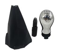 Car Shift Knob For Citroen C5 2001-2008 For Xsara For Picasso 1999-2008 Car Manual Gear Stick Shift Knob Gearbox Boot Gear Shift Knob Head(Chrome black set)
