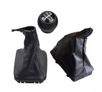 Car Shift Knob Gear Shift Gaiter Handbrake Dust Cover Set for OPEL Corsa C 2001-2006 for TIGRA B 2004-2012 C 2001-2011 for Vectra A B 1988-2002 PU Leather Black (Without White Circle)