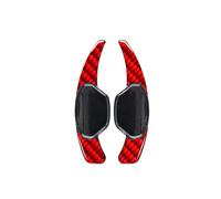 Car Shift Paddle for Cadillac XTS 2013 2014-2019 Auto Steering Wheel Shifter Extension Shift Paddle Trim Cover 2pcs ABS Forged Pattern(Red)
