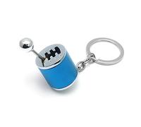 Car Shifter Gear Keychain, 6 Speed Shifter Keyring Gadgets, Car Shift Lever Manual Transmission Gearbox Pendant Accessories (Blue)