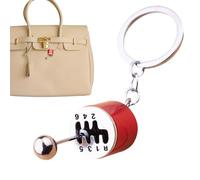 Car Shifter Gear Keychains | Manual Transmission Shift Gearbox Fidget Toy,6 Speed Gearbox Shift Key Ring, Creative Manual Shifter Lever Keyring, Transmission Stick Toy, Automotive Decor