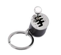 Car Shifter Keyring, Six Speed Manual Gearbox Transmission Shift Fidget Toy Keychain, Mini Car Gear Shift Stick Knob Keyring (Black)