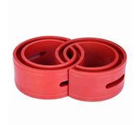 Car Shock Absorber Spring Buffer 2-Piece Red Coil Spring Assistors, Suspension Bumper Cushion Universal Fit Type B, Anti-Vibration Spring Booster for Automotive Vehicle
