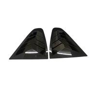 Car Shutter Compatible For Nissan Qashqai 2007-2014 J10 Rear Side Window ABS Louvers Racing Style Triangular Sticker Car Accessorie(Glossy Black)
