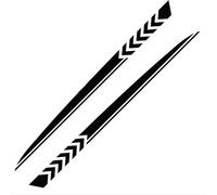Car Side Body Decals for Vauxhall Combo Cargo (D E 2012-2025 2026), Sport Racing Stripe Graphics, Self-Adhesive Vinyl Auto Exterior Styling, Waterproof Vehicle Stickers (Pair),Black
