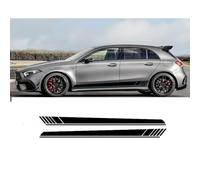 Car Side Body Sticker Stripe Skirt Sport Decal, For Benz A Class W176 W177 A45 A180 A200 A220 A250 X117 AMG Decoration Sports Pattern and Decals Suitable