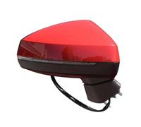 Car Side Door Wing Mirror Assembly For A3 2014-2021 6/8 Wire Electric Adjustment Heating Electrical Folding Rearview Mirror Outside Side Wing Mirror Assembly(RED,8 wires Right)