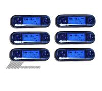 Car Side Marker Lights Blue, 3LED Car Marker Lights 12V-24V Universal Car Side Indicators Lights IP65 Waterproof Front Rear Side Light Position Warning Lamps for Truck Lorry RV Caravan (Pack for 6)