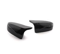 Car Side Mirror Caps For X5 E70 X6 E71 2008-2013 2pcs Side Wing Rearview modified car styling Bright black Carbon Fiber Pattern Mirror Cover caps Rear View Mirror Cover(Bright black)