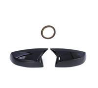 Car Side Mirror Cover Caps For Toyota For RAV4 For Highlander 2019-2021 Door Wing Rearview Protector Housing Hood Shell front door mirror protective housing(Bright black)