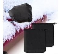 Car Side Mirror Covers Constructed from Oxford Cloth Designed for Fit on Rearview Mirrors Offers Reliable All-Weather Coverage Year Round (Large size)